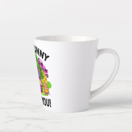 Cute Easter Gnome Design Latte Mok (Rechts)