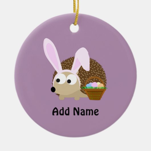 Cute Easter Hedegel Keramisch Ornament (Voorkant)