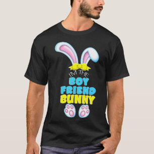 Cute Easter Ik ben de Boyvriend Bunny Matching Cou T-shirt