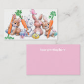 Cute Easter mini retro Visitekaartje (Voorkant / Achterkant)