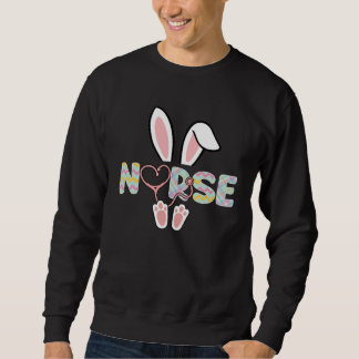 Cute Easter Nurse Bunny Ears Happy Easter Day Eggs Trui