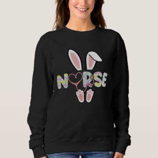 Cute Easter Nurse Bunny Ears Happy Easter Day Eggs Trui