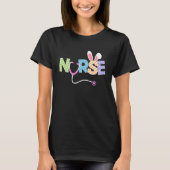 Cute Easter Nurse  Bunny Ears Happy Easter Eggs Ou T-shirt (Voorkant)