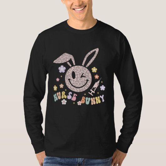 Cute Easter Nurse  Bunny Ears Happy Easter Eggs Ou T-shirt (Voorkant)