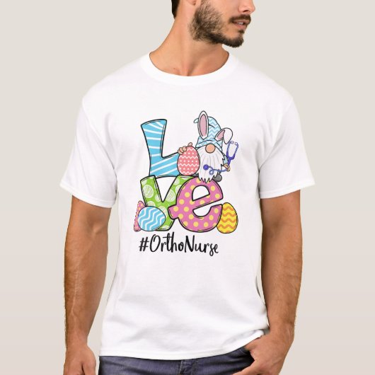 Cute Easter Ortho Nurse Bunny Ears Happy Paast Gn T-shirt (Voorkant)