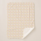 Cute Easter Pastel Florel Sherpa Blanket Deken (Voorkant)