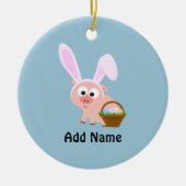 Cute Easter Pig Keramisch Ornament (Voorkant)