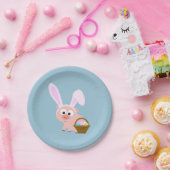 Cute Easter Pig Papieren Bordje (Feest)
