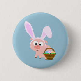 Cute Easter Pig Ronde Button 5,7 Cm