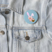 Cute Easter Pig Ronde Button 5,7 Cm (In situ)