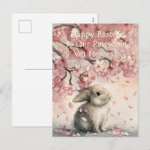 Cute Easter Postcard for Veterinary Personal Feestdagenkaart (Voorkant / Achterkant)