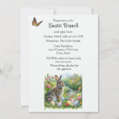 Cute Easter Rabbit and Egg Hunt Holiday  Kaart (Voorkant)