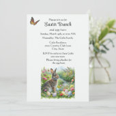 Cute Easter Rabbit and Egg Hunt Holiday  Kaart (Staand voorkant)