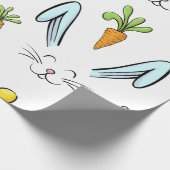 Cute Easter Rabbit Egg Carrot Patroon Gift Cadeaupapier (Hoek)