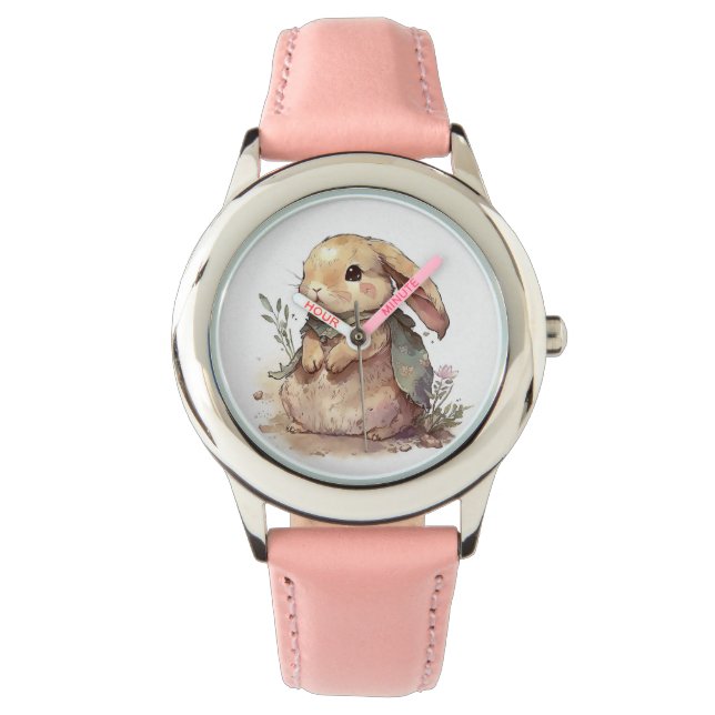 Cute Easter Rabbit Horloge (Voorkant)