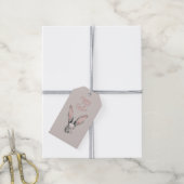 Cute Easter Rabbit in Minimalistic Style  Cadeaulabel (Met Touw)