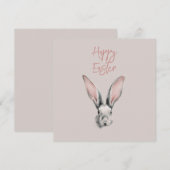 Cute Easter Rabbit in Minimalistic Style Flat Card (Voorkant / Achterkant)