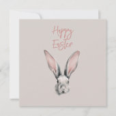 Cute Easter Rabbit in Minimalistic Style Flat Card (Voorkant)