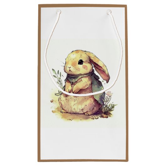 Cute Easter Rabbit Klein Cadeauzakje (Achterkant)