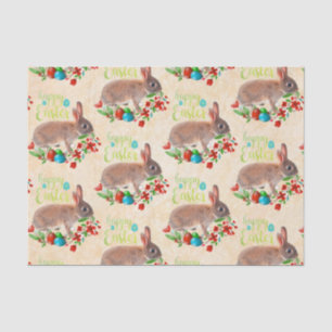 Cute Easter Rabbit Pattern Decoupage Craft / Party Tissuepapier