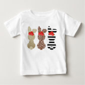 Cute Easter Rabbit Trio Tshirt (Voorkant)