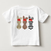 Cute Easter Rabbit Trio Tshirt (Achterkant)