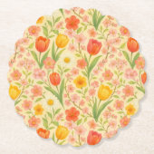 Cute Easter/spring patterned flowers Kartonnen Onderzetters (Voorkant)