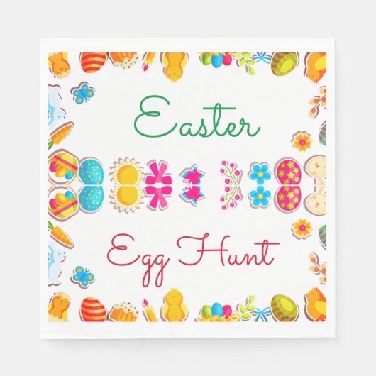 Cute Easter-thema eizoenpartij papier inapkin Servet (Voorkant)