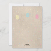 Cute Easter verjaardagshumpty Dumpty Feestdagenkaart (Achterkant)