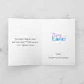 Cute Easter Waterverf Bunny Feestdagen Kaart (Binnen)