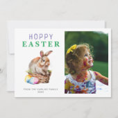 Cute Easter Waterverf Bunny Feestdagenkaart (Voorkant)