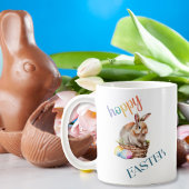 Cute Easter Waterverf Bunny Koffiemok