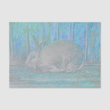 Cute Easter White Blue Green Bunny Rabbit