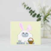 Cute Easter Yeti Feestdagenkaart (Staand voorkant)
