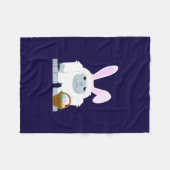Cute Easter Yeti Fleece Deken (Voorkant (Horizontaal))