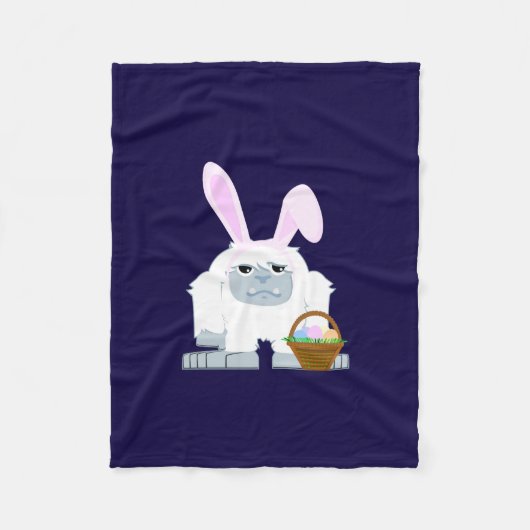 Cute Easter Yeti Fleece Deken (Voorkant)