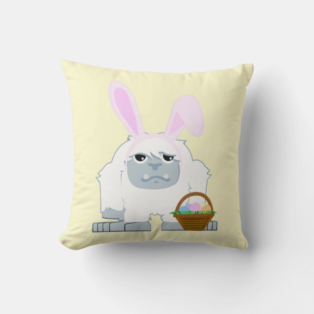 Cute Easter Yeti Kussen (Voorkant)