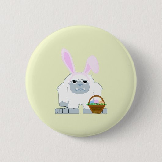 Cute Easter Yeti Ronde Button 5,7 Cm (Voorkant)