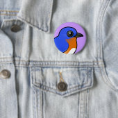 Cute Eastern Bluebird Ronde Button 5,7 Cm (In situ)