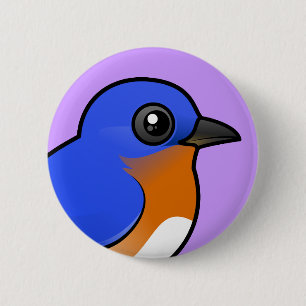 Cute Eastern Bluebird Ronde Button 5,7 Cm