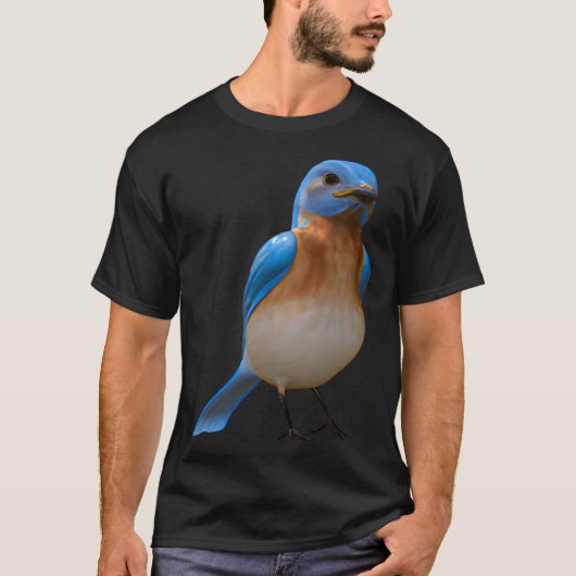 Cute Eastern Bluebird Sunset 1 T-shirt (Voorkant)