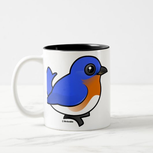 Cute Eastern Bluebird Tweekleurige Koffiemok (Links)