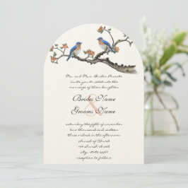 Cute  Eastern Bluebird Wedding Invitations Kaart