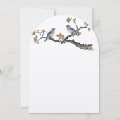 Cute  Eastern Bluebird Wedding Invitations Kaart (Achterkant)