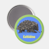 Cute echidna met bee cartoon magnet (Voorkant / Achterkant)