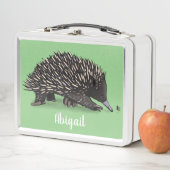 Cute echidna met bijen cartoon illustratie (In situ)