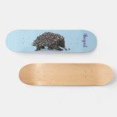 Cute echidna met bijen cartoon illustratie persoonlijk skateboard (Horizontaal)