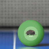 Cute echidna met bijen cartoon illustratie pingpongbal (Net)