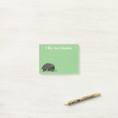 Cute echidna met bijen cartoon illustratie post-it® notes (Op bureau)