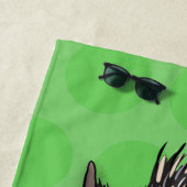 Cute echidna met bijen cartoon illustratie strandlaken (In situ)